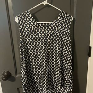 Navy and white blouse size M